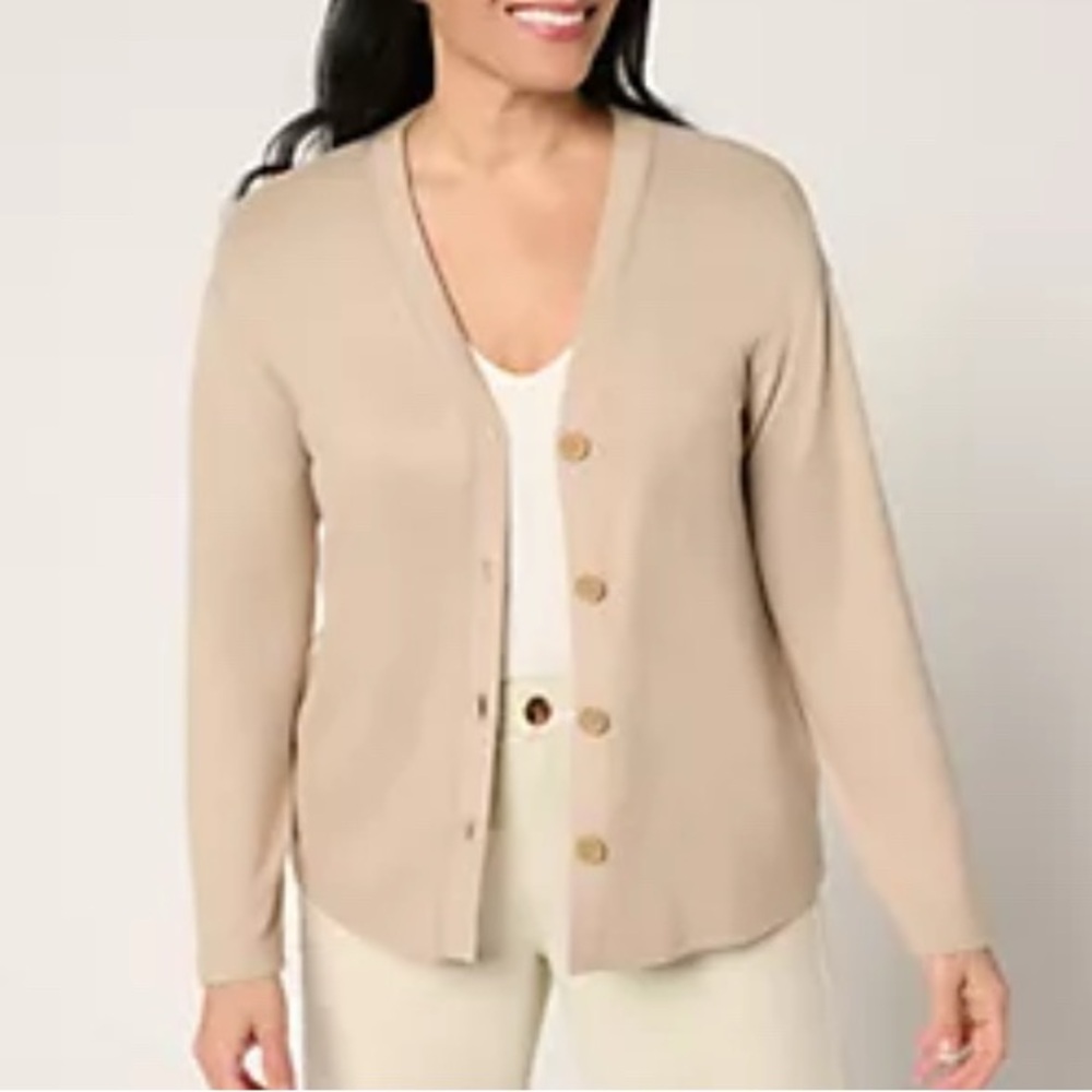 NWT Muk Luks Butter Knit Lightweight Button Front Cardigan Sweater / Large